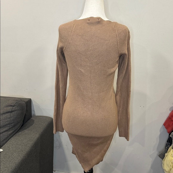 Mable Tan Long-Sleeve Sweater‎ Dress - Picture 5 of 7